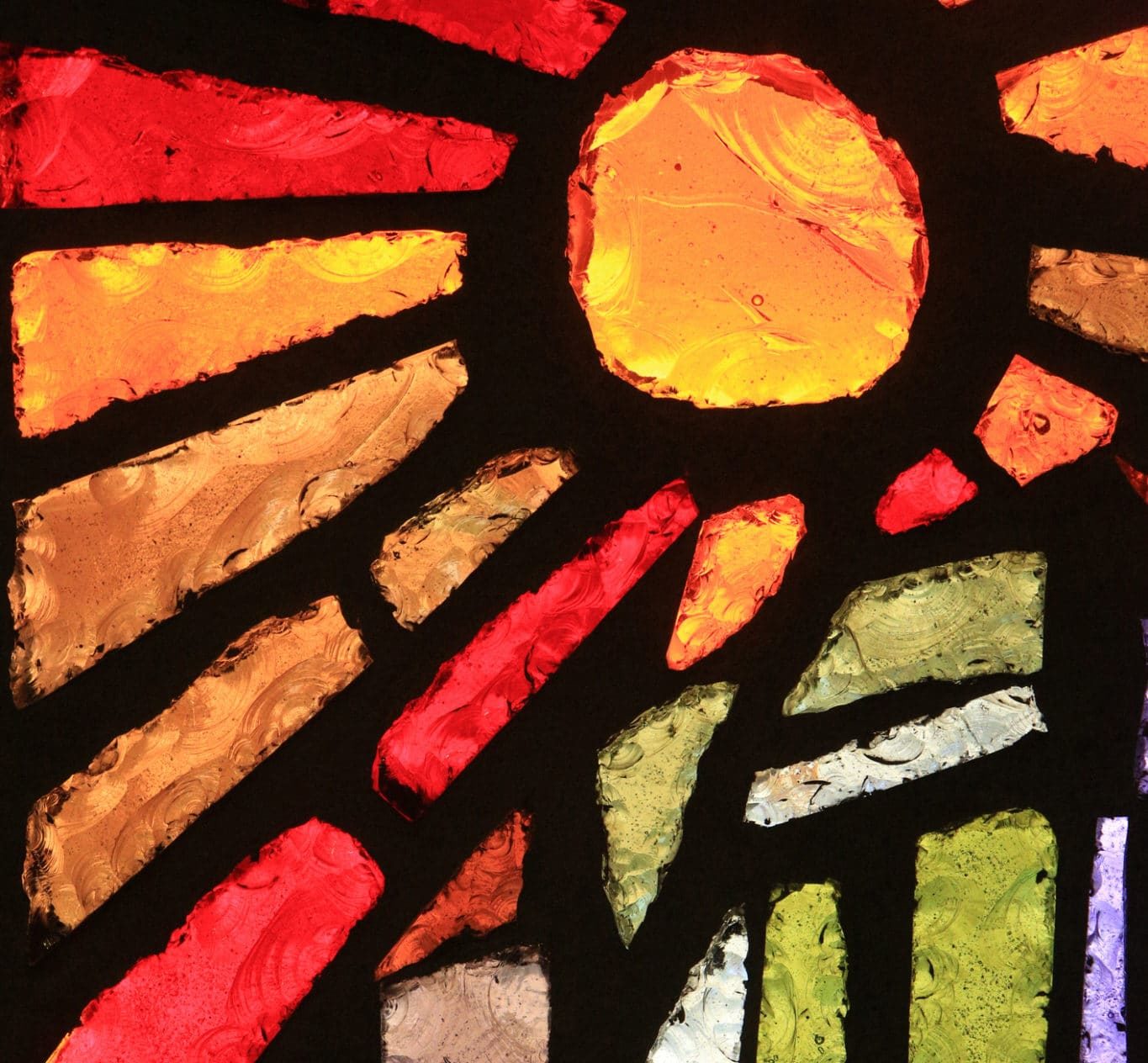 Sun. Stained Glass Window. Basilica Of The Annunciation.