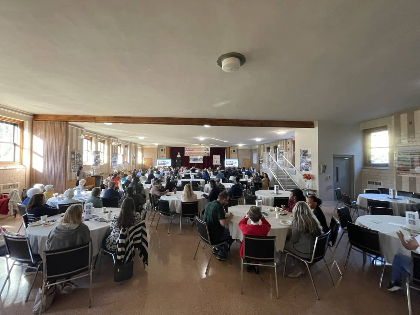 Attendees gathered for Founders Day Breakfast.