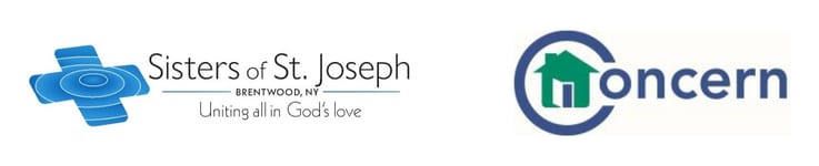 Sisters of St. Joseph and Concern Housing logos.