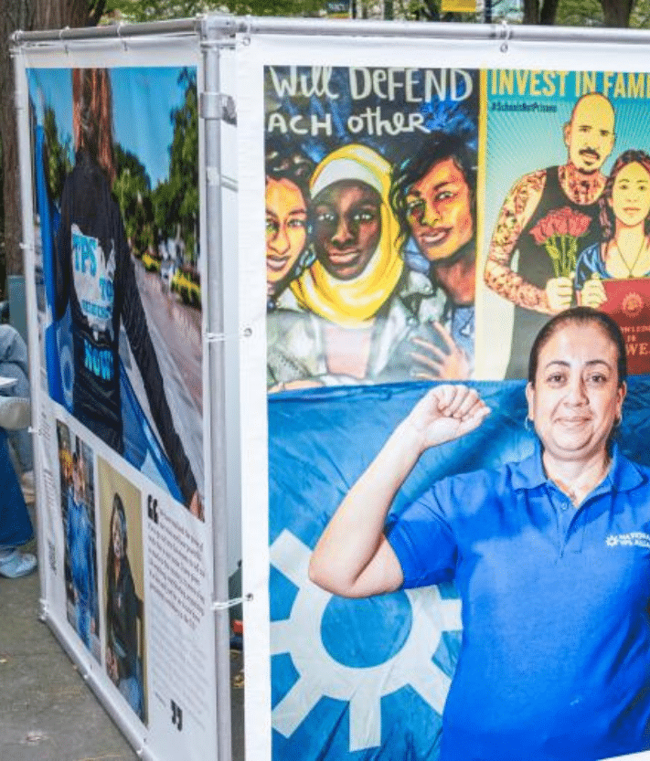 TPS Workers: Stories of Belonging pop-up exhibit.