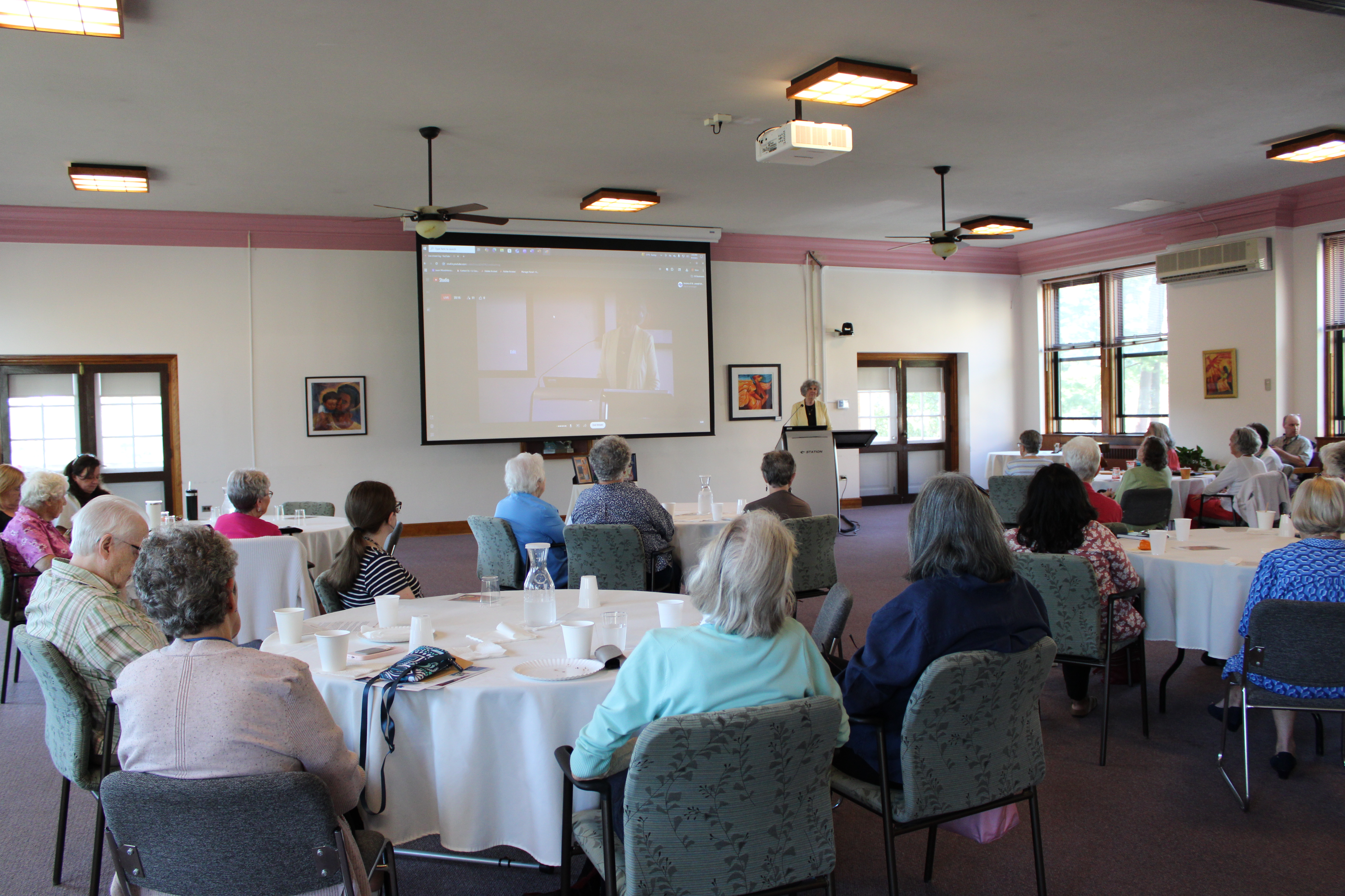 Attendees listened to Dr. Phyllis Zagano's presentation at the St. Phoebe Day Celebration.