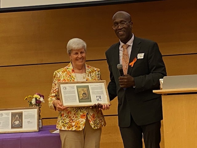 Sister Janet And Pierre Fidelia Pax Christi Board President