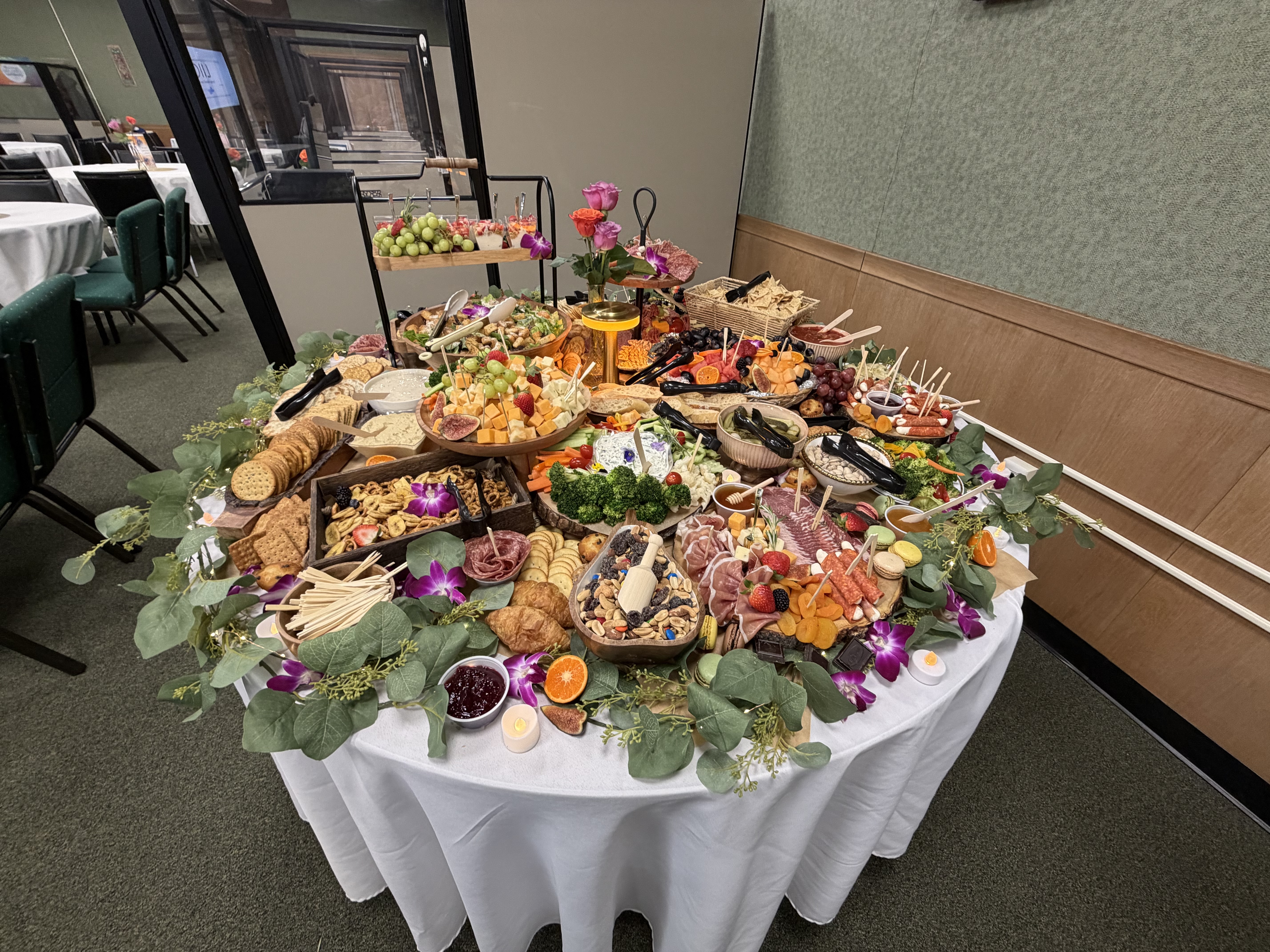 Food board at the LIIC fundraising event.